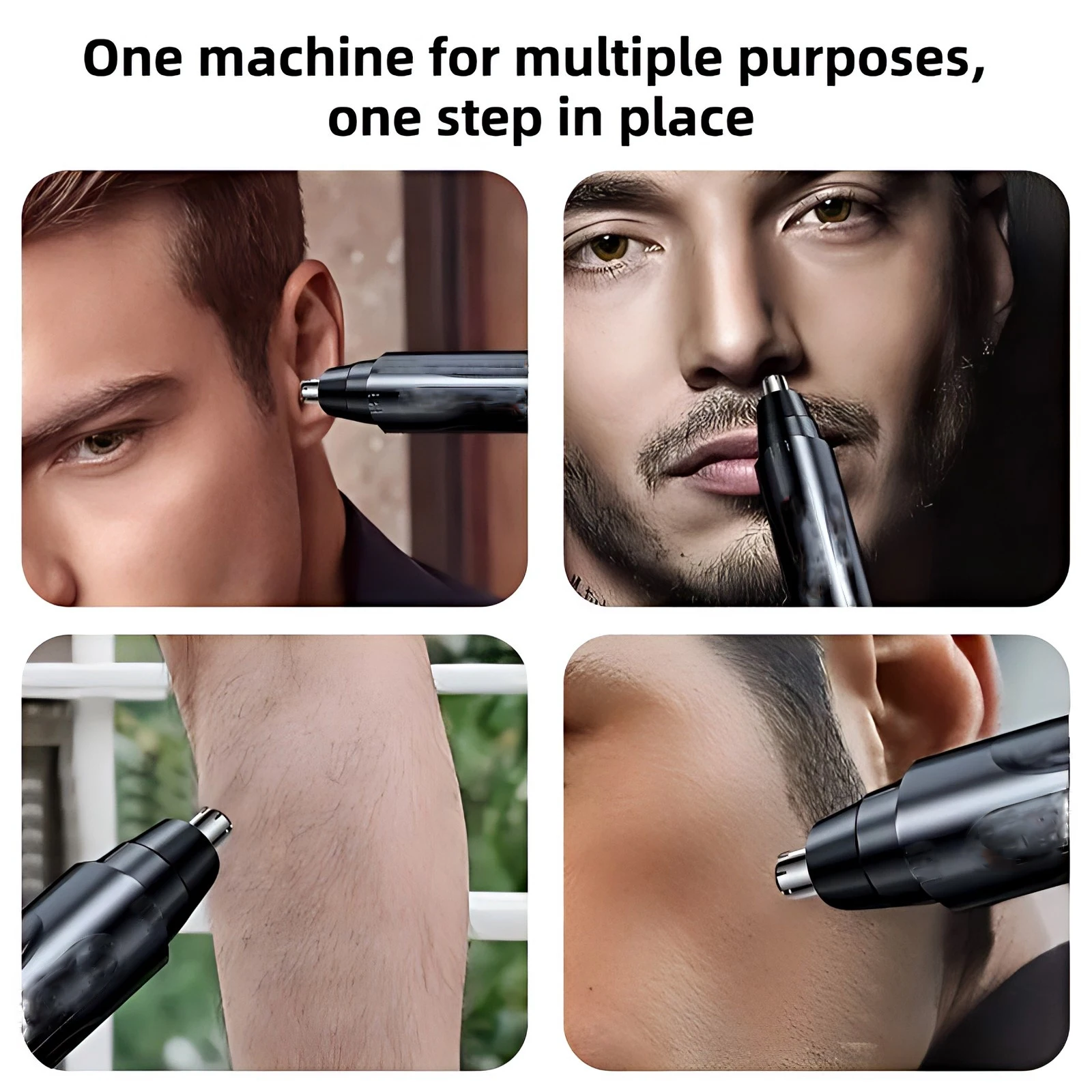 1 PCS Black Electric Nose Hair Trimmer Ear and Nose Hair Trimmer Professional Painless Nose Hair Trimmer For MenAnd Women