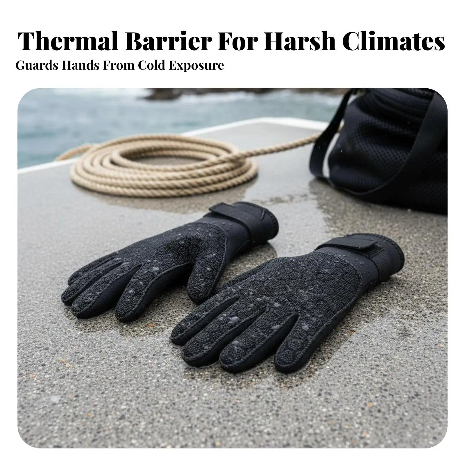 3mm Diving Gloves Sun Protection Diving Gloves Puncture-Resistant for Surfers, Snorkelers, Swimming, Underwater Exploration,