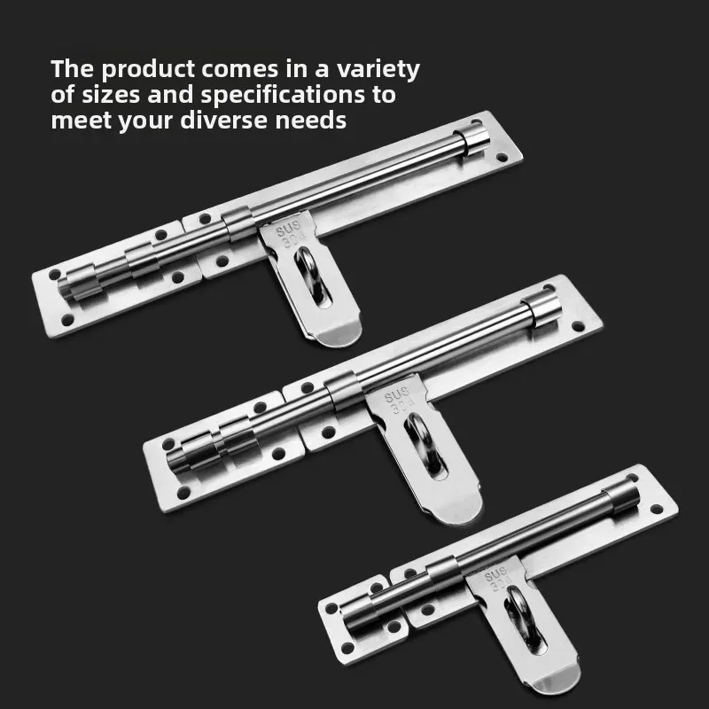 4 بوصة قفل باب من الفولاذ المقاوم للصدأ برميل مسمار مزلاج قفل مجموعة مشبك مصقول لقفل الباب النافذة الدرج الخزانة #4