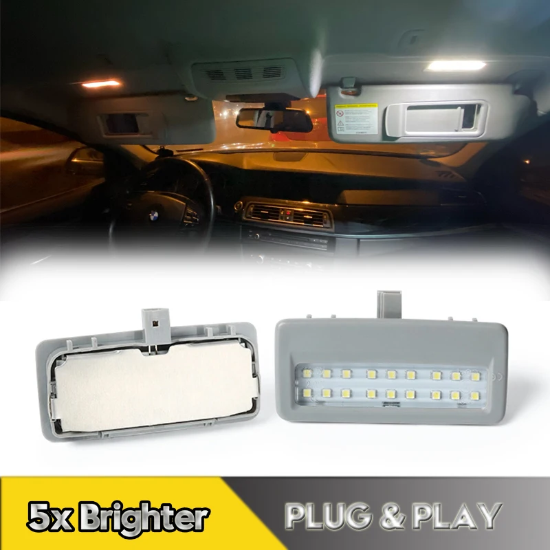 2Pcs LED Vanity Mirror Lights Reading Dome Lamps For BMW F10 F12 F01 F02 750LI F07 F11 F18 F06 F13 F03 F04 760LI OEM#63319163764