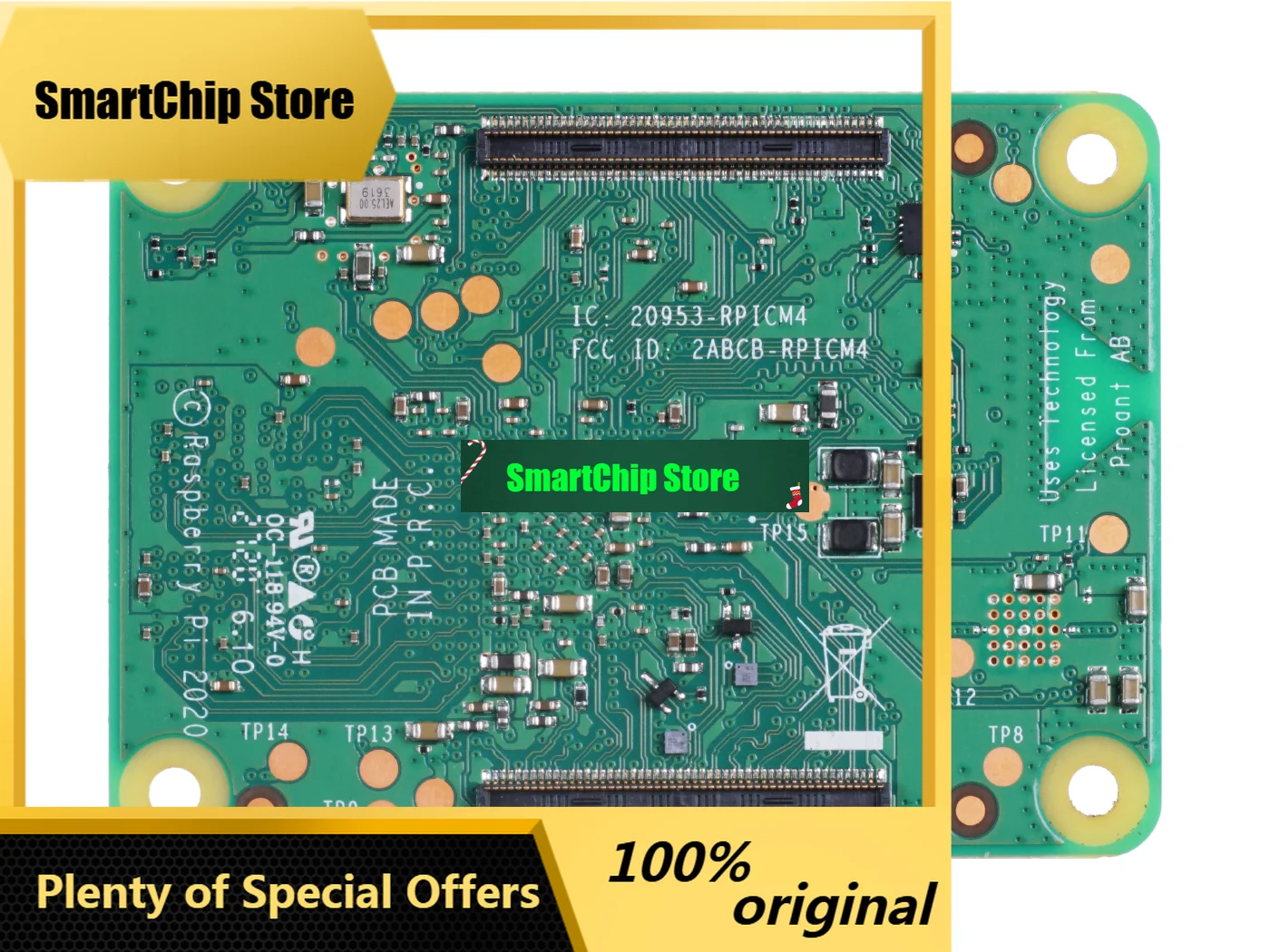 SmCpCM4 Compute Module 4 CM4102008 CM4104016 Dual-Band WiFi 5G/2.4G BT 5.0 Embedded Industrial IoT SOM Board