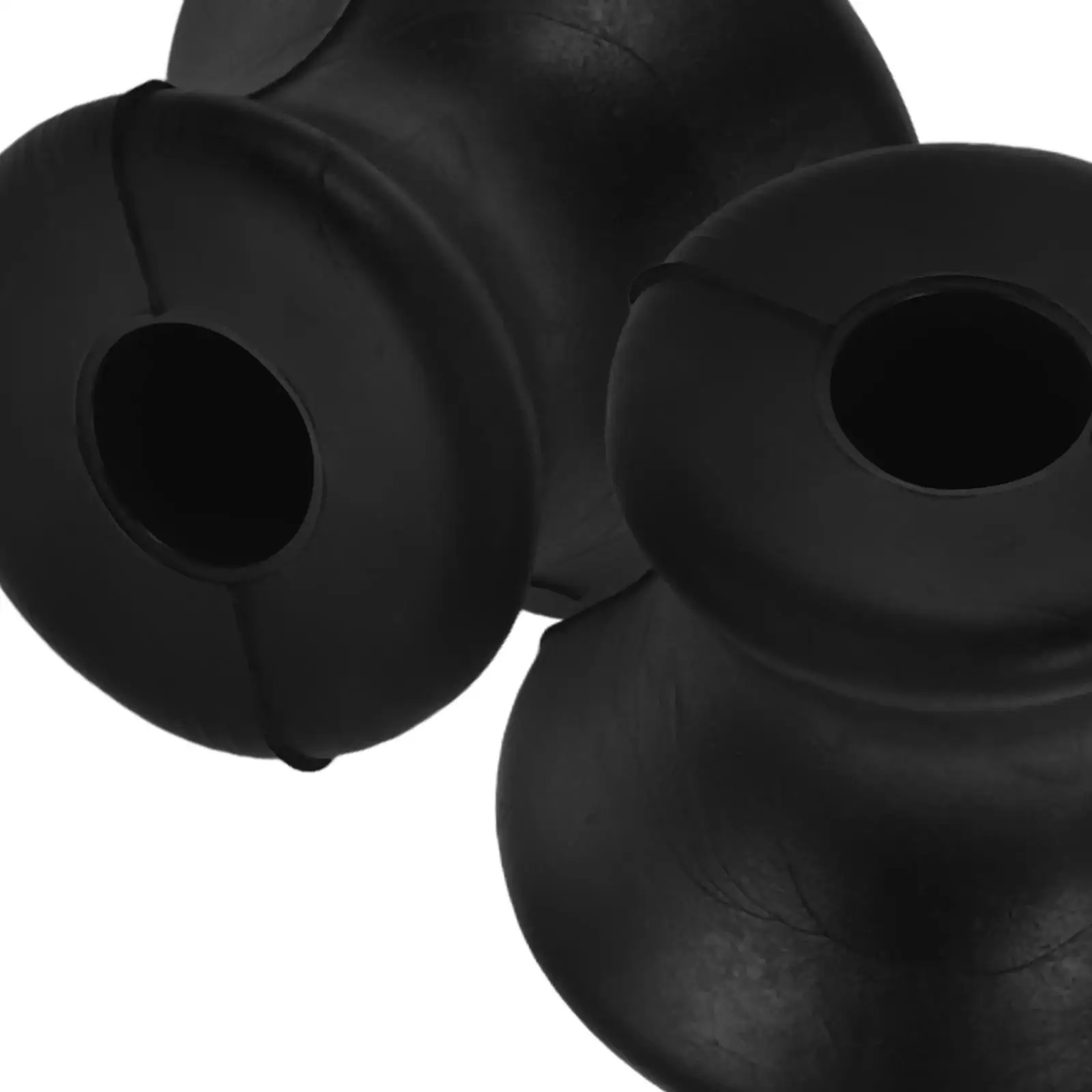 2 Pcs Rubber Tuning Fork Holder Sound Therapy Instruments Meditation Music Black Red Durable Stable Portable Storage Speaker