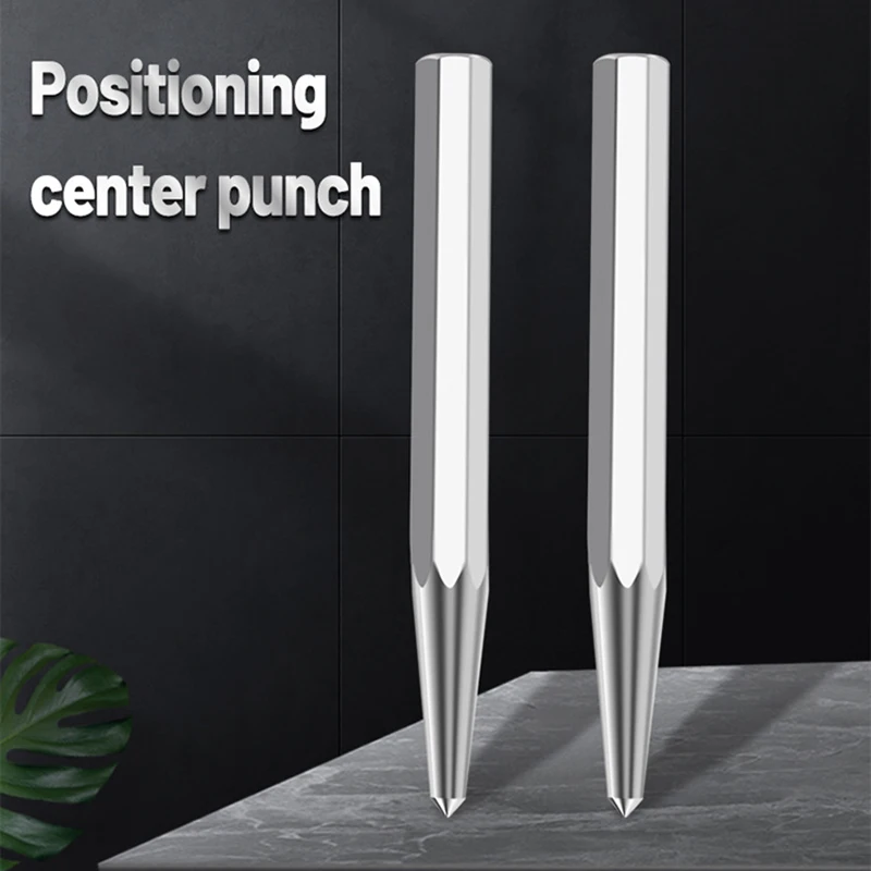 Positioning Punch Metal Drilling Mark Cone Punch High Hardness Octagonal Fitter Chisel Locator Cone Proofing Center Punch