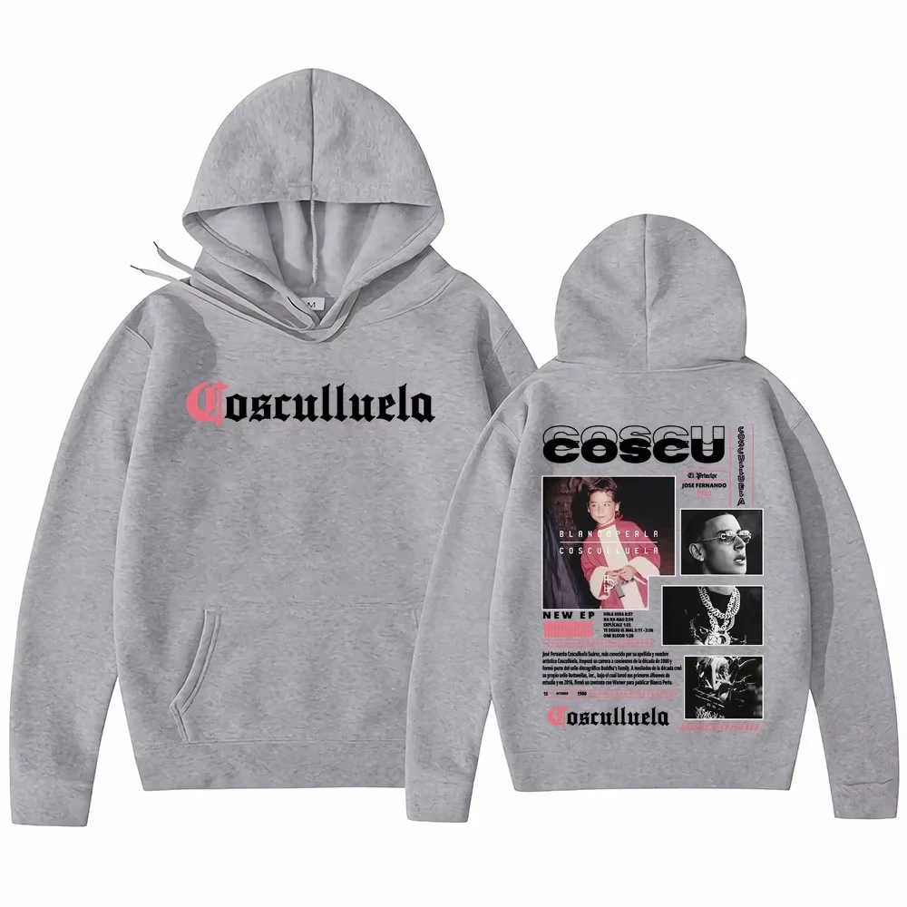 مغني الراب Blanooperla Cosculluela ألبوم جولة هوديس للجنسين Harajuku شارع العليا المتضخم هوديي الرجال الهيب هوب Bodywarmer البلوز #3