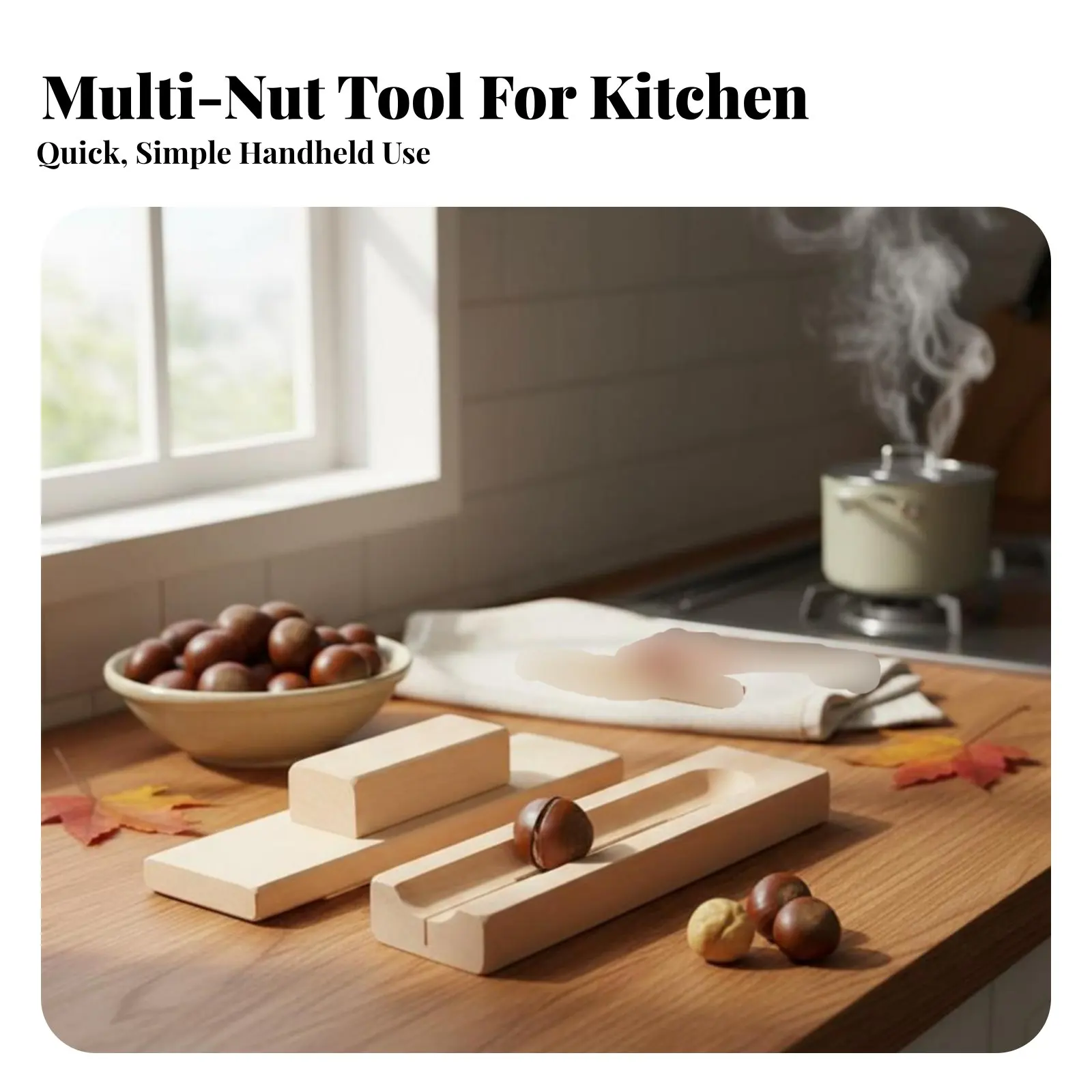 

Nut Crack Er Easy to Use Nut Sheller Tool Nut Shelling Tool Multifunctional Kitchen Utensil Anti-Slip Design for Families