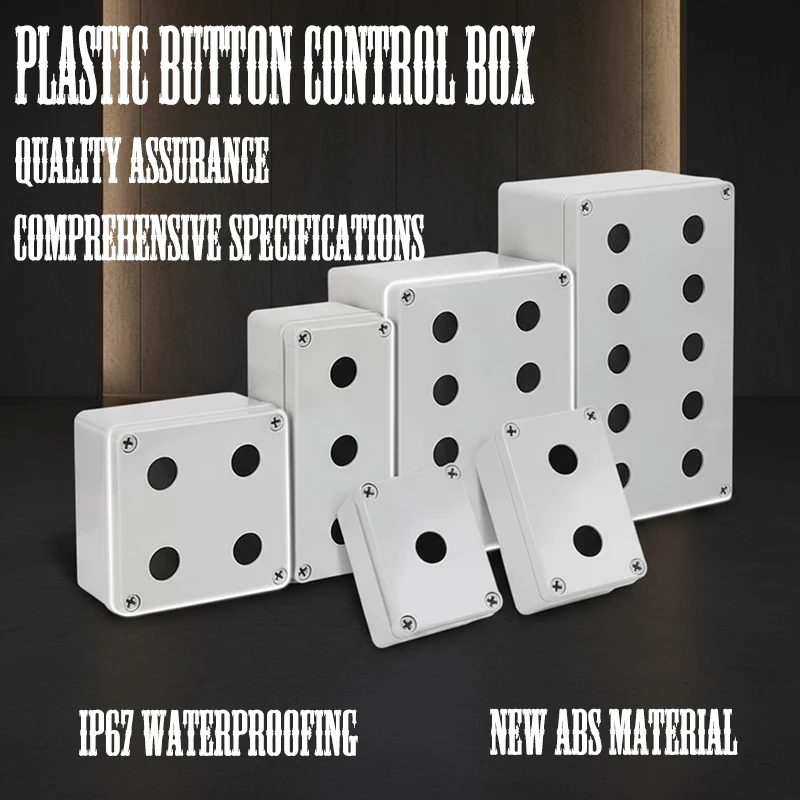 AG Type Waterproof Push-Button Switch Junction Box Emergency Stop Control Indicator Plastic Insulating Box, Customizable Hole Op