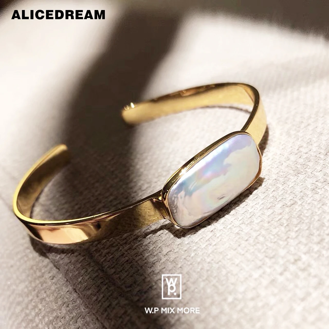 

Jewelry Luxury Brand Baroque Natural Pearl Open Women's Party Gift Bracelet