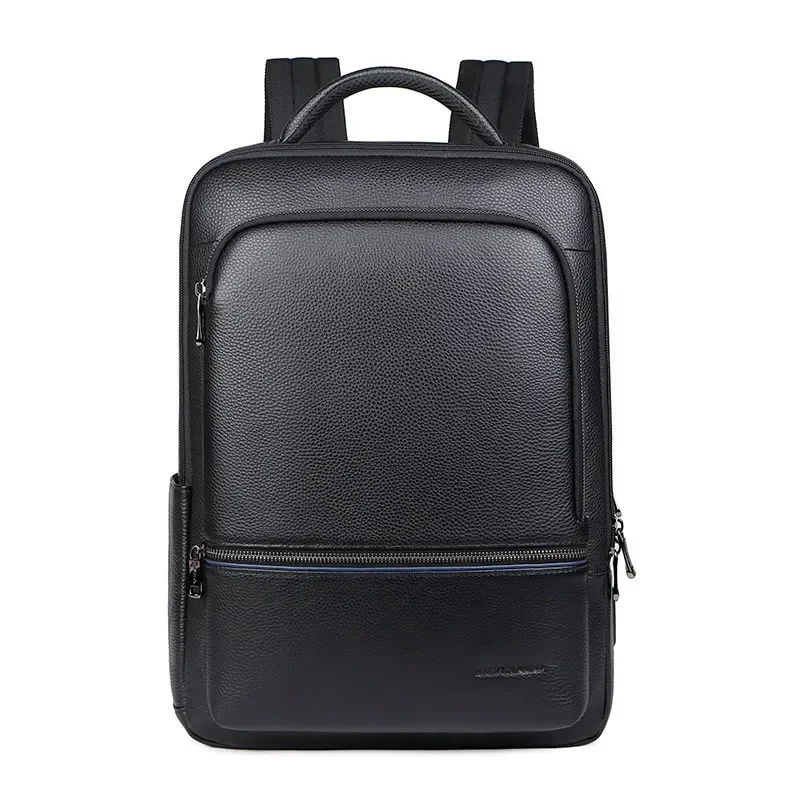 

2024 New Fashion Luxury Brand Real Genuine Leather Men Backpacks Student Backpack Boy Luxury 15.6 Inch Computer Laptop Bag