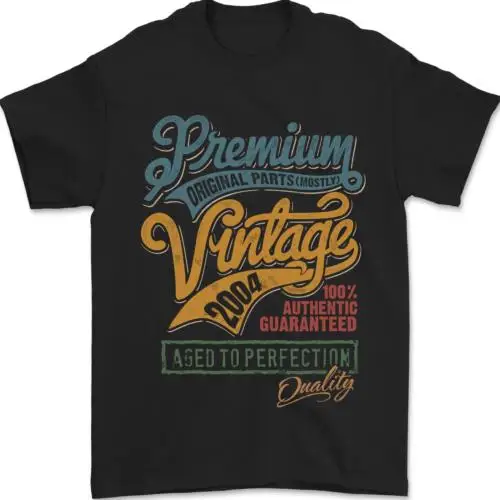 Aged to Perfection 20th Birthday 2004 Mens T-Shirt 100% Cotton