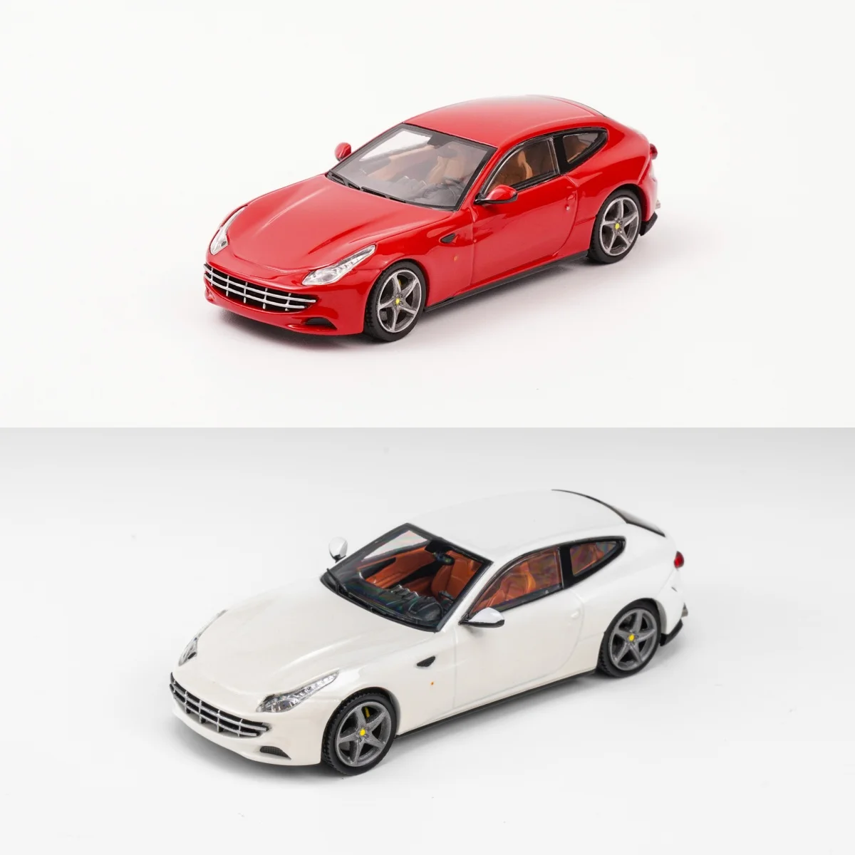 King Model 1:64 Prancing Horse FF Standard Red Metallic White Alloy Diecast Model Car Collectible Gift