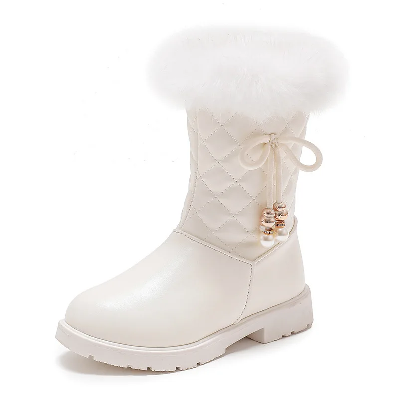 Botas femmes botte d'hiver 2024New moyen grand mode fille Shoessweet princesse bottes épaissi chaud coton botte enfant botte de neige