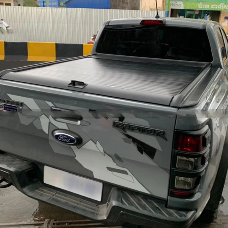 Car accessories for ford ranger Roller lid Up truck Pick up bed cover aluminium Alloy tonneau cover For Ford Ranger