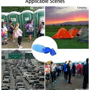 Tragbare Urinbeutel für Männer und Kinder an Frauen, Mini -Reise -Badezimmer, Camp, Gehen, Training, Falten, Ansoblue, Outdoor, 750 ml 12 Hauptverkaufsfrau Urin - №8