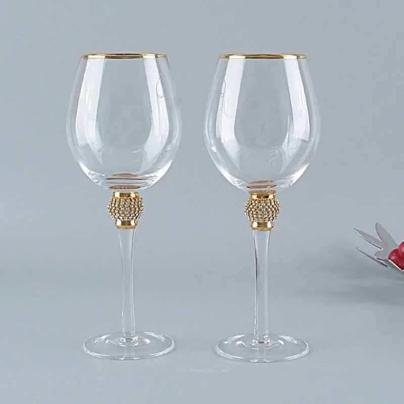 2 PCS Wine Glass Cup Crystal Creative Champagne Red Wine Cups Phnom Goblet Gifts for Wedding Party Valentine\'s Day Home Decor