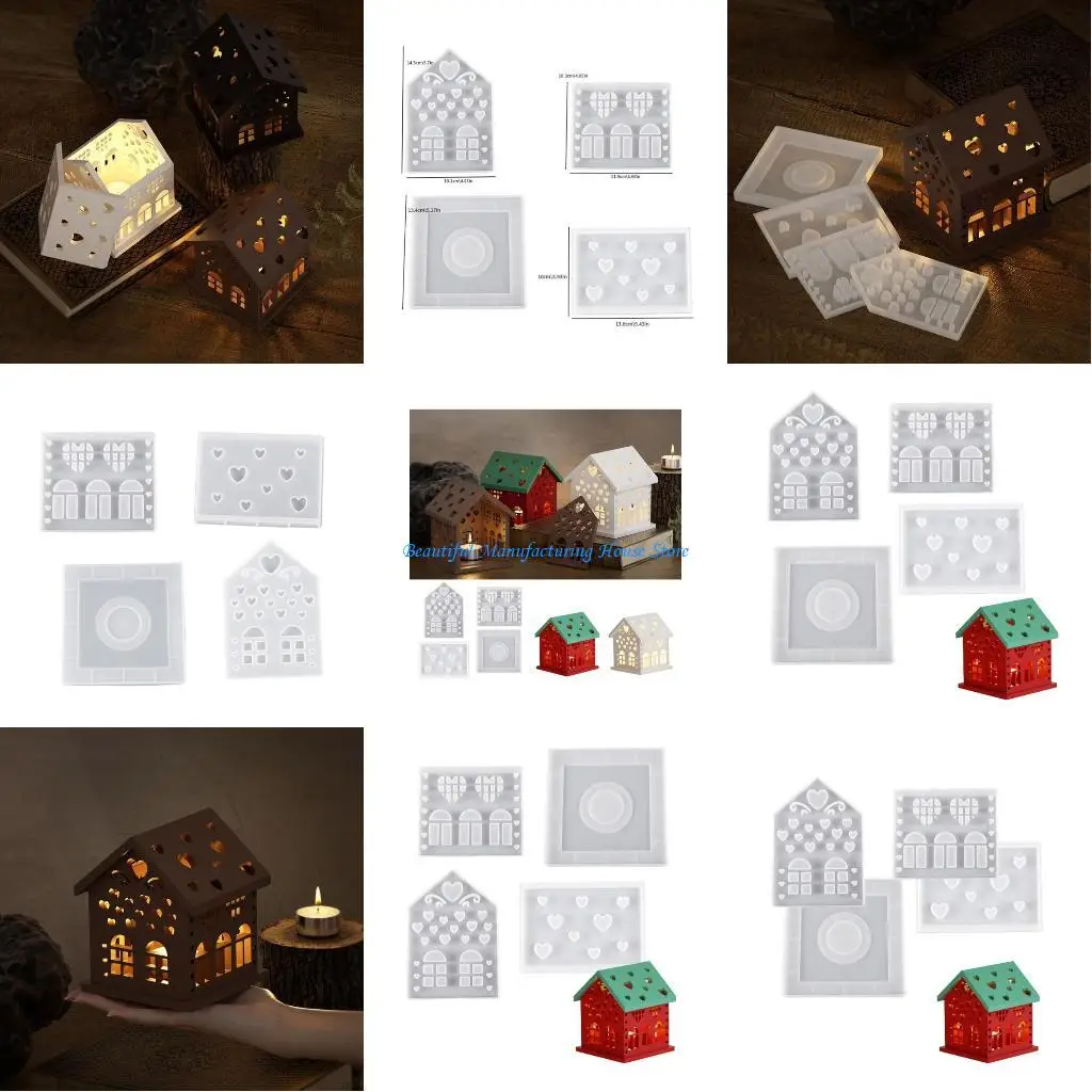 

E56A подсвечник силиконовая форма гипсовая смола для изготовления дома подсвечник для свечи