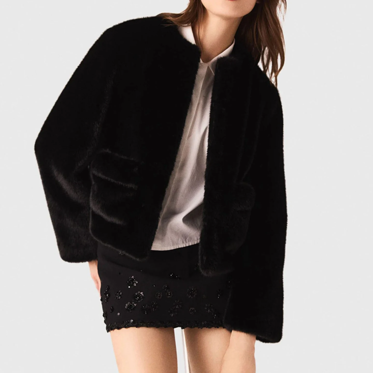 

Новая женская теплая шуба из искусственного меха M Home Autumn Winter New Sle, однотонная, для молодежи и среднего возраста