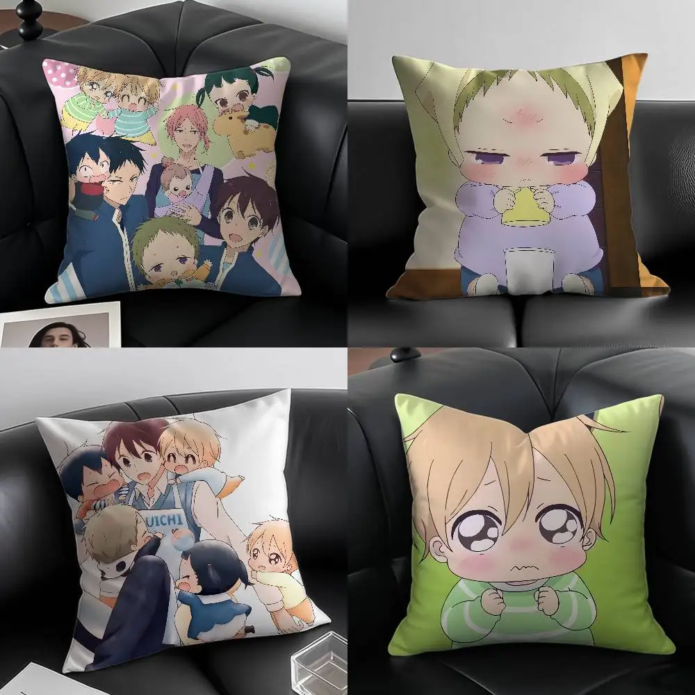 

School B-Babysitters Anim Pillow Case Custom Printed Brushed Fleece Pillow, Baby Skin-Touch, Eco-Friendly Dye-Sublimation Cushio