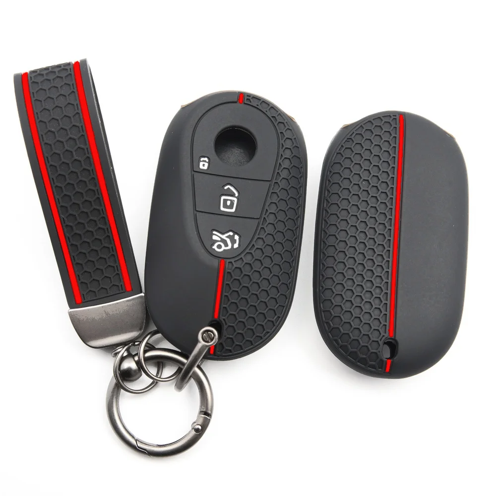 Key Case Cover With Keychain For Mercedes Benz C S A Class W206 W223 S350 C260 C300 S400 S450 S480 S500 Smooth Finish Daily Use