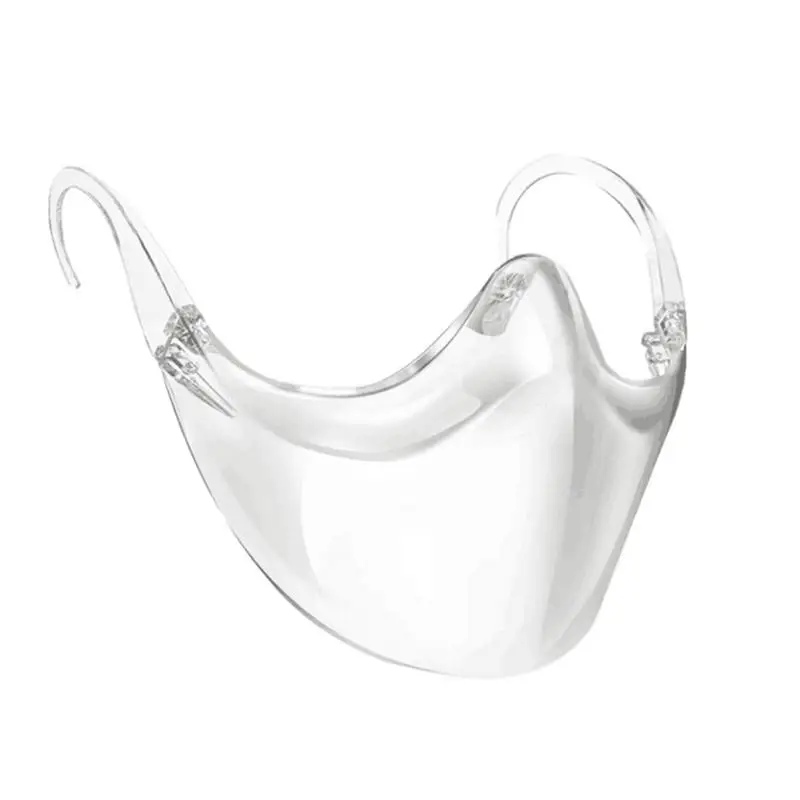 Kitchen Anti-oil Clear Face Shield Reusable Face Mouth Shield With Adjustable Sliding Parts Anti-oil Anti-saliva Clear Cover For