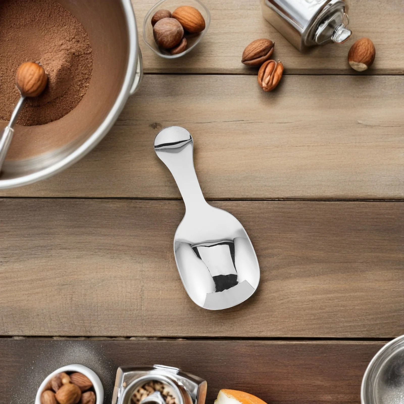 

4Pcs Stainless Steel Short Handle Coffee Spoon Set Thickened Metal Tea Spoons for Sugar Ice Cream Powder Condiments