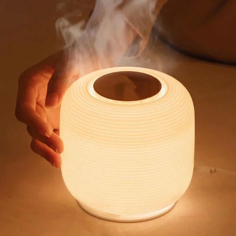 Diffuser minyak esensial aromaterapi 300ML, pelembap udara ultrasonik USB dengan lampu malam LED, penyebar wangi rumah tangga 2