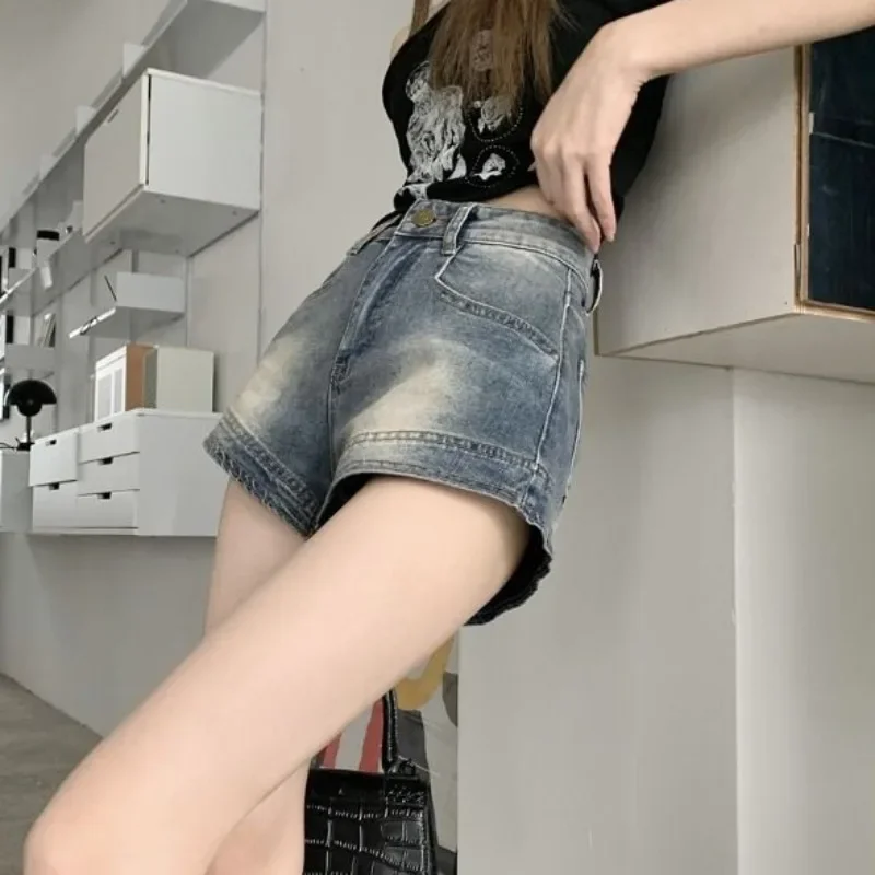 Jorts Short Jean Pants Woman Korean Style Wide Denim Shorts For Women Streetwear Offer Aesthetic Hot Normal Trend 2024 Casual XL