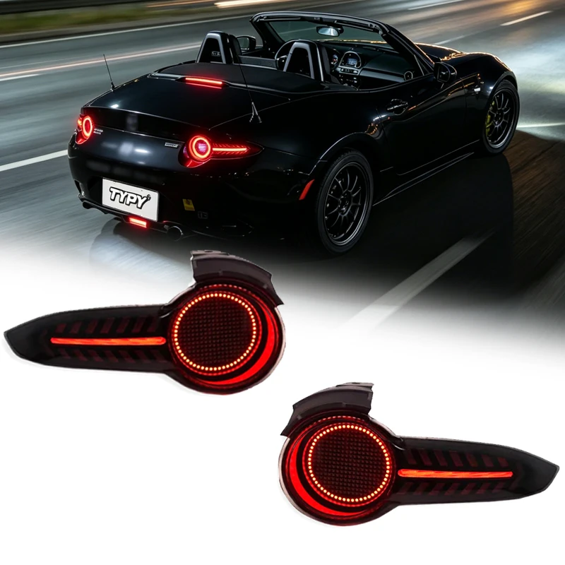 TYPY Upgraded LED Tail Light Assembly For Mazda MX-5 ND 2016-2025 Running Light Sequential Turn Signal Plug & Play