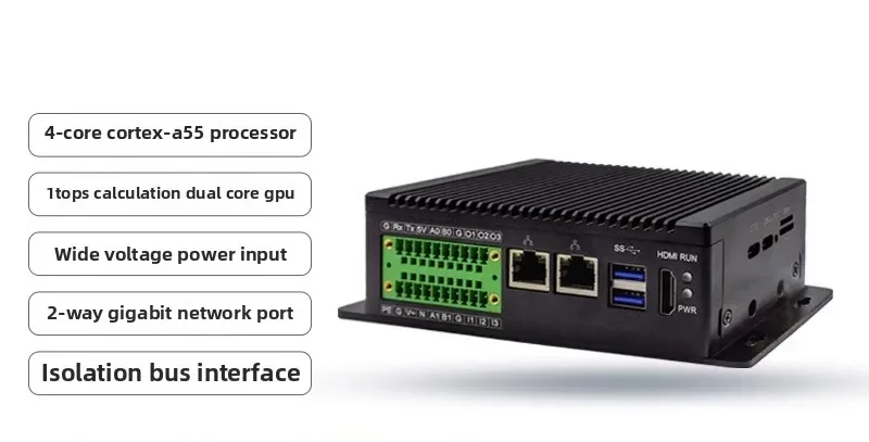 RK3568 Localized industrial-grade AI edge computing smart box 4-core CPU adaptable to a variety of OS
