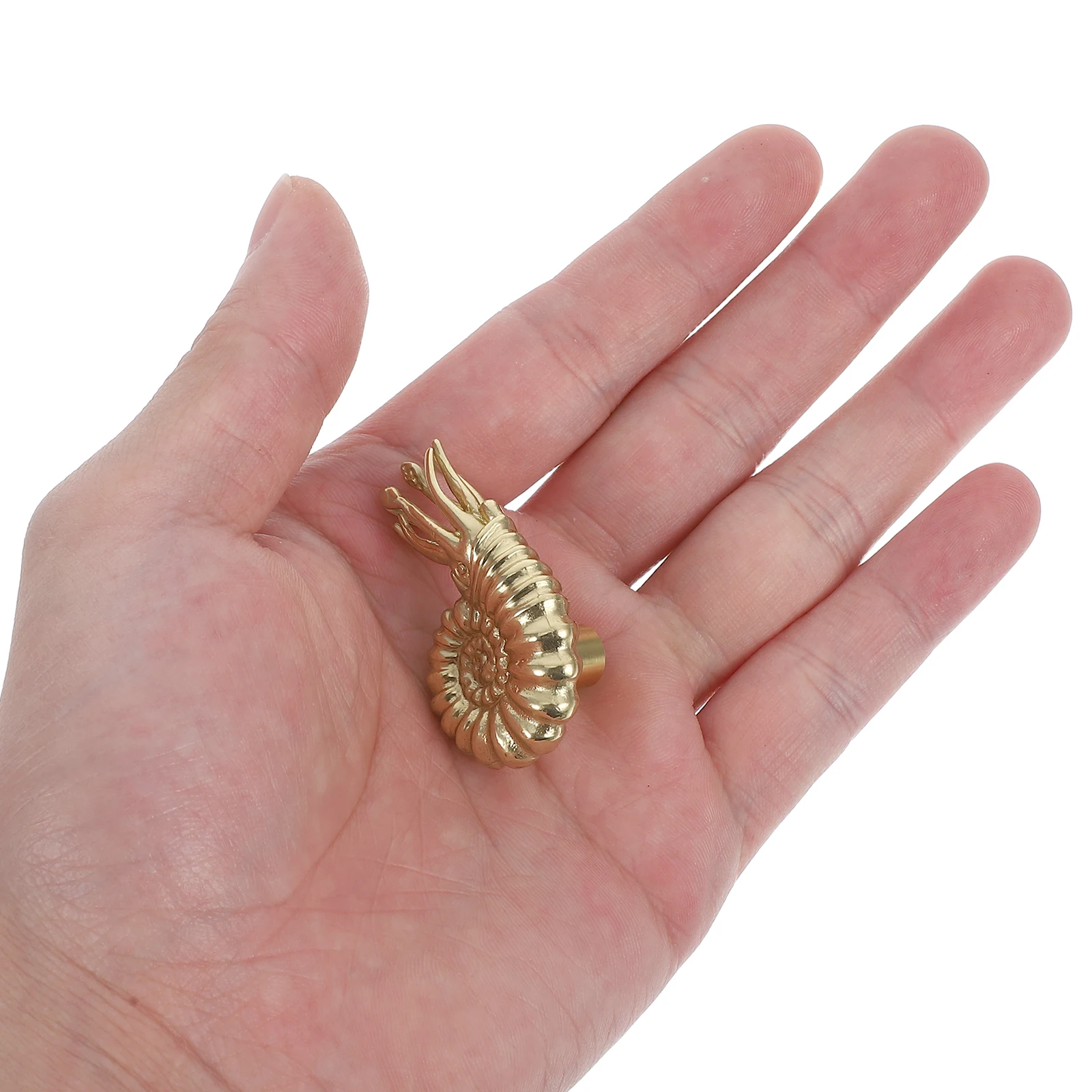 

Brass Handle Cabinet Pull Desk Drawer Nautilus Knob Figurine Door Handles Dresser Retro Luxurious Design Wide Application Easy