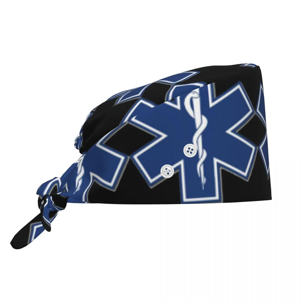 EMT Star Of Life Emergency Medical Scrub Hat Doctor Working Surgical Cap Men Women Adjustable Nursing Caps for Dentist
