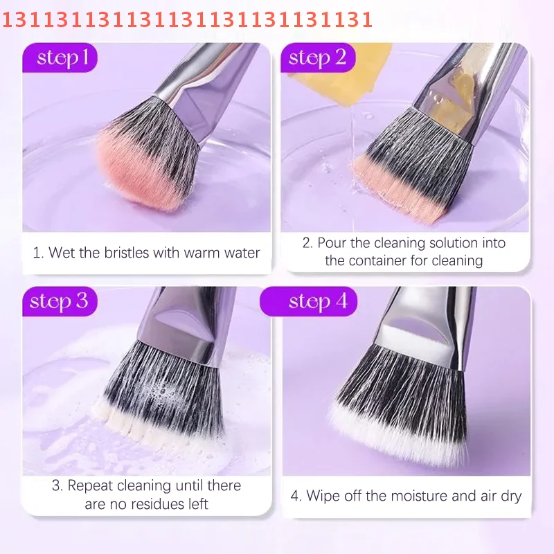 Schönheit Gesicht Make-Up Werkzeuge Professionelle Lange Griff Haar Make-Up Pinsel Set mit 3PCS Rouge Pulver Creme Puff Concealer Pinsel