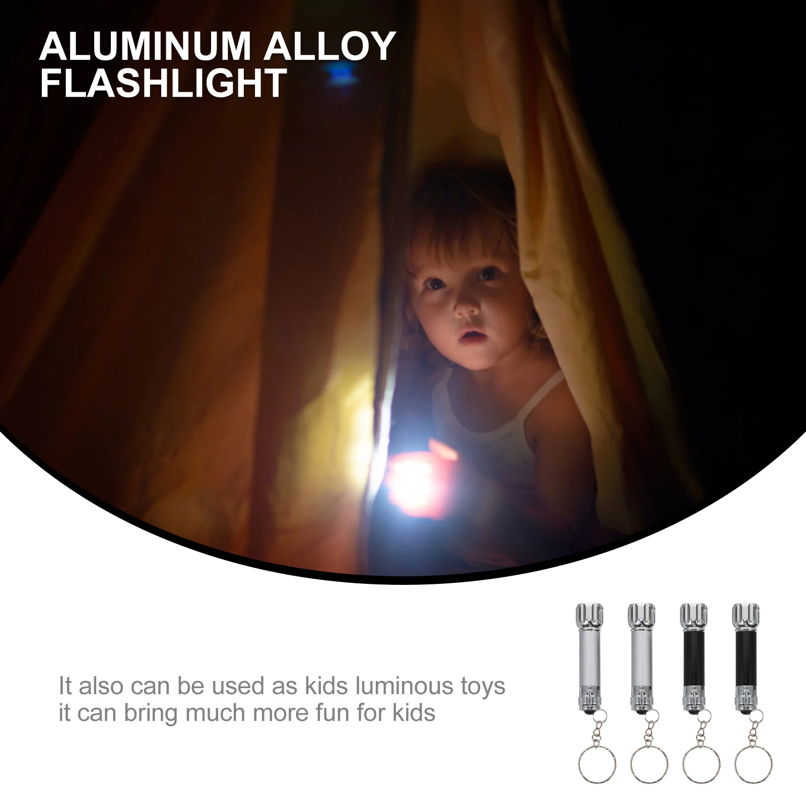

4Pcs LED Mini Flashlight Pumpkin Head Portable Keychain Aluminum Alloy Outdoor Camping Hiking Survival Lighting Tool