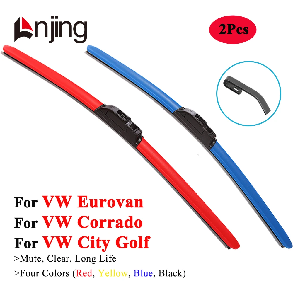 

LNJING Colorful Wiper Blades For VW Volkswagen Corrado Eurovan City golf 1990 1992 1994 1998 2000 2003 2005 2006 2007 2008 2009