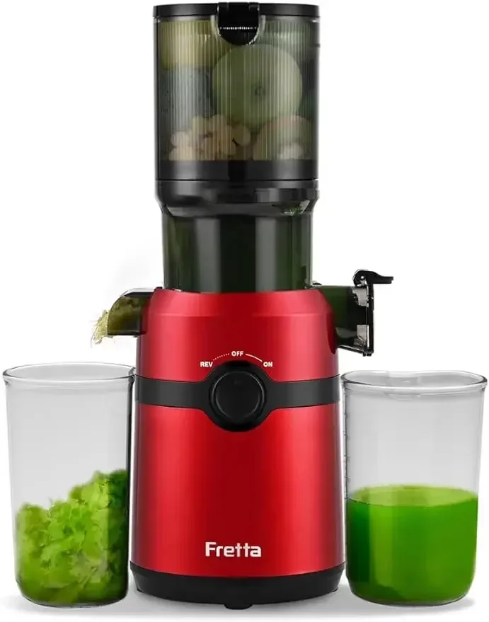 

Cold Press Juicer Machines,Fretta Slow Masticating Juicer Machines with 4.25" Large Feed Chute,Fit Whole Fruits & Vegetables