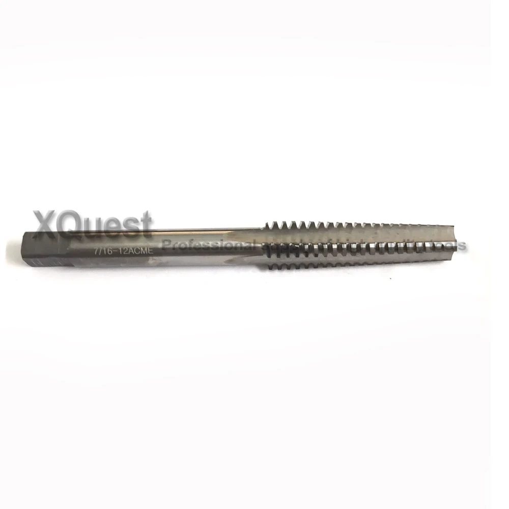 XQuest HSS Acme trapezoidal thread tap tpi ACME7 / 16 7/16 ACME7 / 16-12 Left Hand ACME Trapezoid Screw Thread taps 7 / 16-12