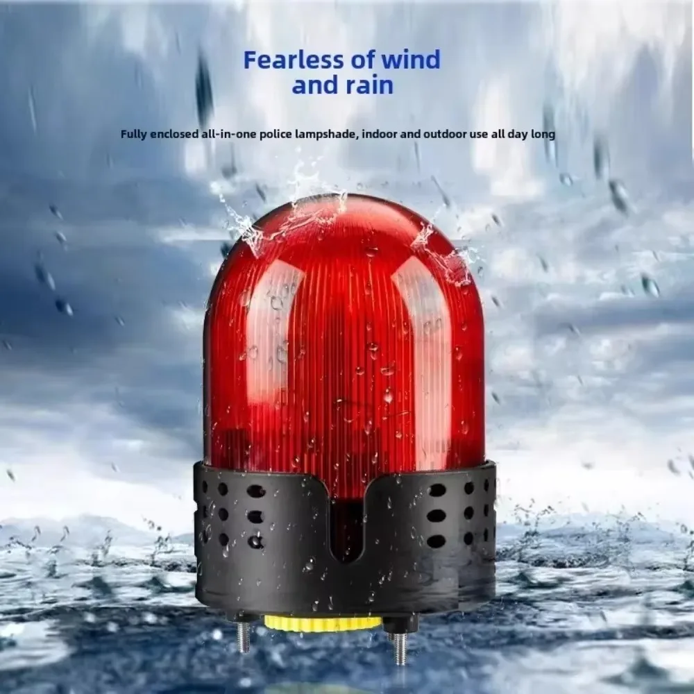 Three Sound Modes Emitting LTE-1101J Light Flashing Shiny Warning Light 120dB Volume Adjustable Magnetic Base  12V 24V 220V