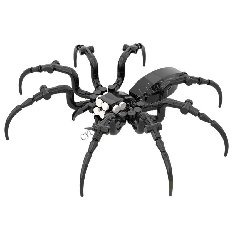 187 pièces de construction, modèle de blocs de construction modulaires personnalisables en forme d'araignée noire, design simple, éducatif, bricolage, jouet pour garçon, cadeaux de vacances