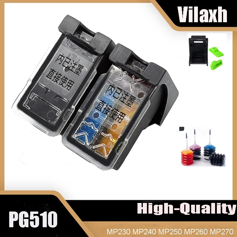 

Vilaxhpg510 cl511 Replacement for Canon pg-510 pg 510 cl 511 Ink Cartridge Pixma mp250 mp280 IP2700 MP240 MP270 MP480 MX320