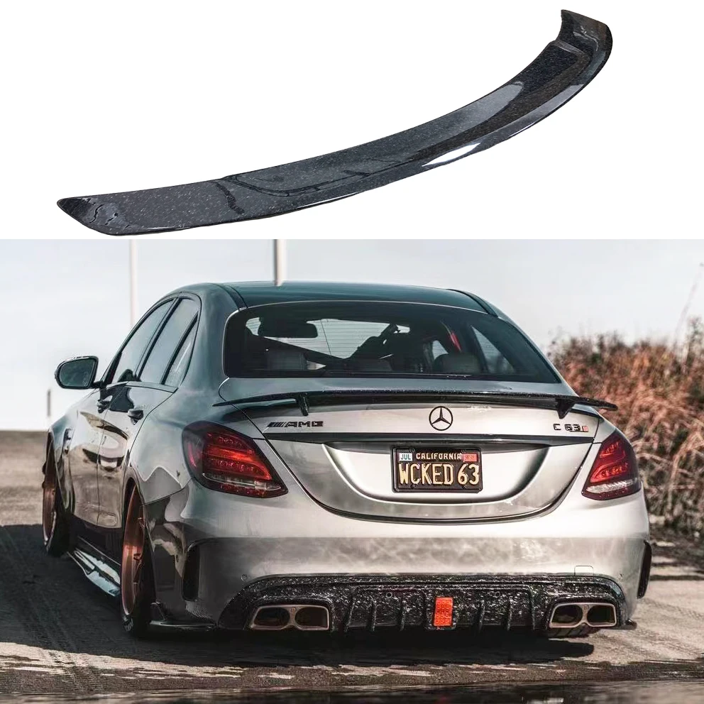 For Mercedes Benz C205 W205 C63 C63S C43 C200 C260 C300 Forged Carbon Fiber Spoilers Auto Parts Body kit Trunk Wing