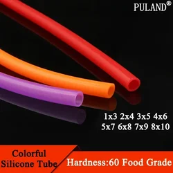1/5M Silicone Tube ID 1 2 3 4 5 6 7 8mm Flexible Rubber Hose Thickness 1mm Food Grade Soft Milk Beer Drink Pipe Water Connector