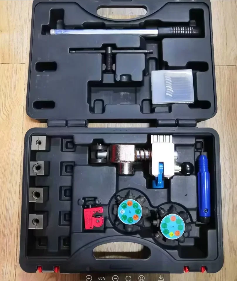 

Auto Professional Brake Tube Line Flare Brake Pipe Flaring Tool 45/37 Degree Set , Single, Bubble, Double Flare Tool Kit