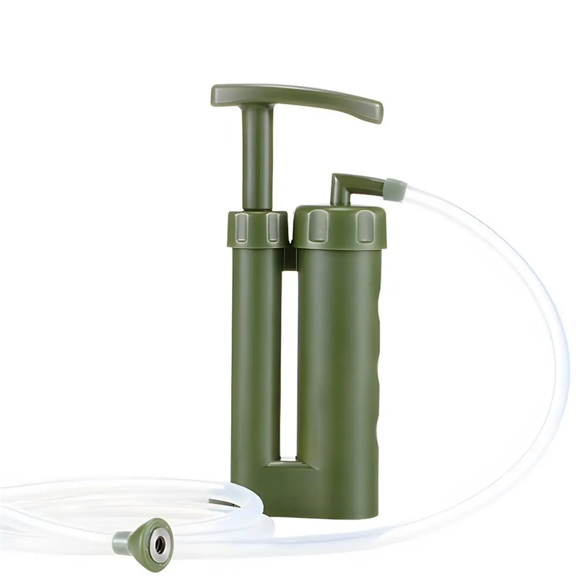 T22C Portable Water Filter, Survival Pump Water Purification, with RO Membrane (0.0001 ) for Hiking, Camping, Emergency