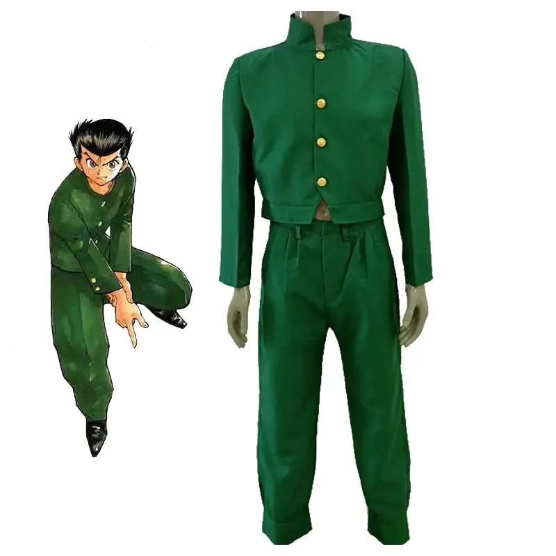

qq28LQAnime Yu Yu Hakusho Urameshi Yuusuke униформа косплей костюм полный комплект