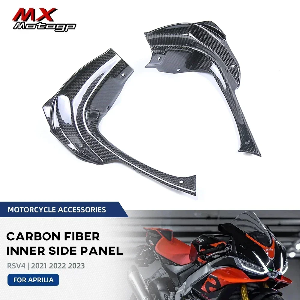 Carbon Fiber Dash Dashboard Inner Panels Covers For Aprilia RSV4 V4 Factory 2021 2022 2023 2024 Motorcycle Cockpit Fairing Kits