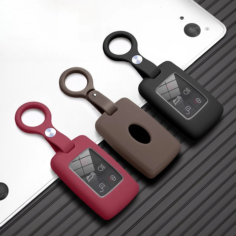 For Range Rover L405 L494 L560 L551Land Rover Discovery L462 L550 L663 Liquid Silicone Car Key Holder Smart Key Fob Case Cover