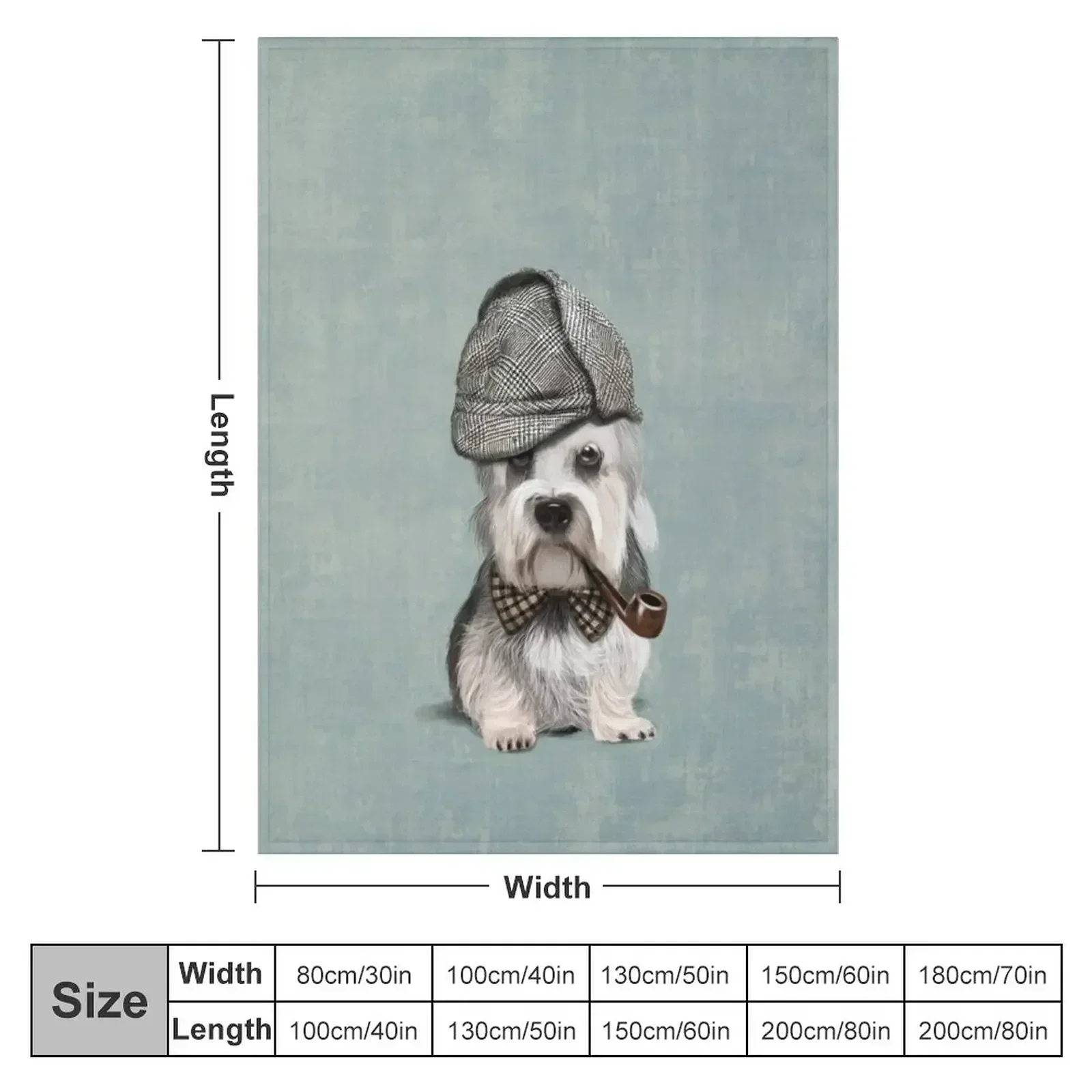 Dandie Dinmont Terrier Detective Throw Blanket Thermals For Travel Luxury Loose Furrys Kid'S Blankets For Baby Blankets
