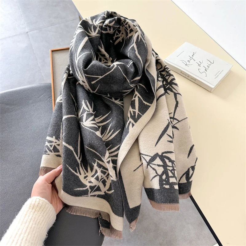 Winter Cashmere Women Scarf Female Luxury Brand Scarves Lady Long Bandana Women Fashion Shawl Wraps Foulard Poncho Pashmina 2024