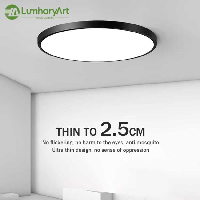 Circular LED Ceiling Light Modern Ultra-thin Home Light Bedroom Living Room Study Dining Room Balcony Interior Decoration Light