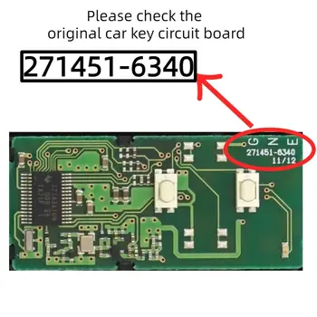 271451-6340 Pro Toyota Axio Premio Keyless 4D čip 312MHZ 2 3 tlačítka Smart Key náhrada Keyless Go 10 nejlepší prodej Výměna klíče u Toyoty Verso - №4