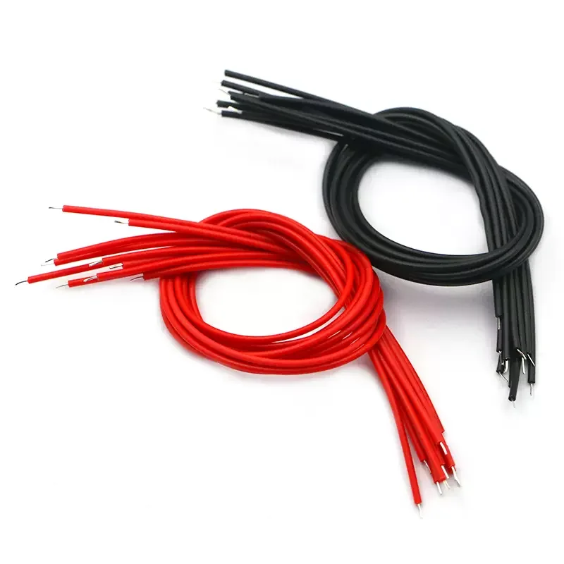 20 Pieces Double-head Tinned 26 # Wire Length 20CM Connecting Wire Jumper Welding Wire Red/black
